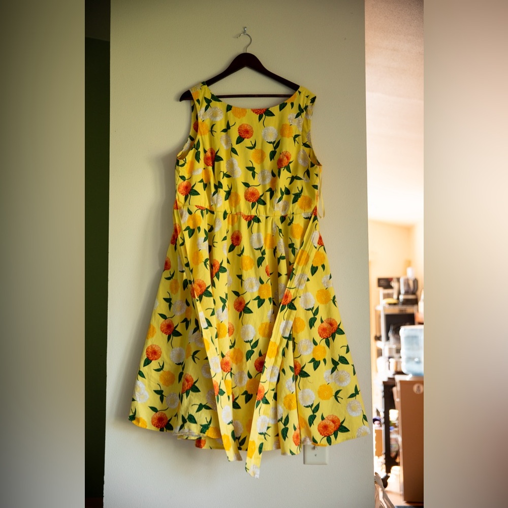 ModCloth x Collectif Yellow Flower Dress